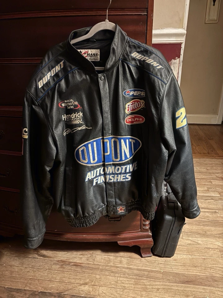 Jaqueta de couro masculina JEFF GORDON XL CHASE AUTHENTICS - Imagem 3 de 4