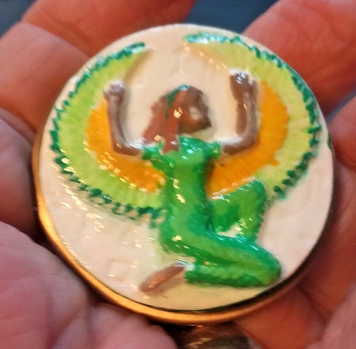 SteamPunk 1.5" Egyptian Revival Goddess Isis Brooch 02-01-2026