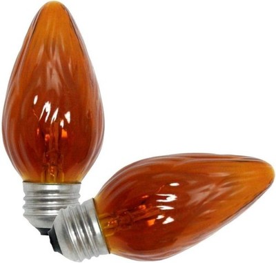 25W Amber Flame Shaped Bulb Multi-Purpose Decorative 2 Pack