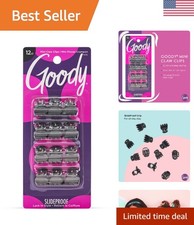 12 Count Brown Mini Claw Clips - All-Day SlideProof Grip for Every Hair Type