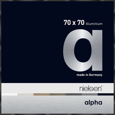 Nielsen Aluminium Bilderrahmen Alpha TCSC 70x70 cm eloxal schwarz glanz