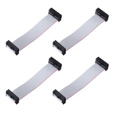 4 Pcs Flat Ribbon Cable, 2.54mm Pitch 23mm Width 10cm Long 18 Pin FC to FC