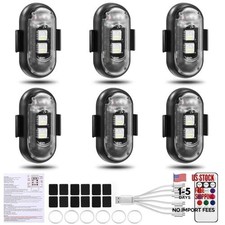 Wireless LED Lights for Car with Remote Control, Halloween Wireless LED 6PCS