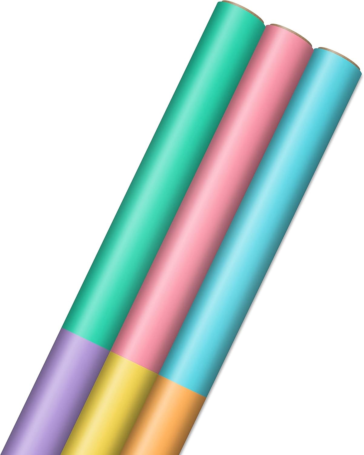 3 Count (Pack of 1), Teal and Purple, Pink Yellow, Blue Orange 