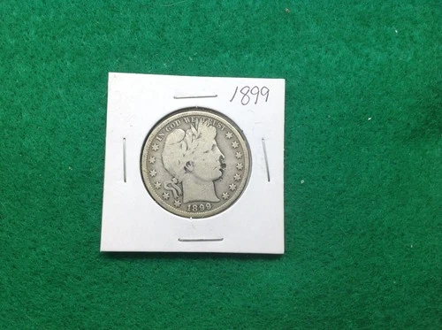 SILVER - 1899 BARBER SILVER HALF DOLLAR - "LTY"