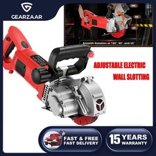 Electric Wall Chaser Groove Cutting Machine w/ Water Pump Laser Guide Alignment