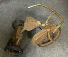 Collectible Antique All Steel Child  s Tricycle   OLD COLLECTIBLE TRIKE   GREAT