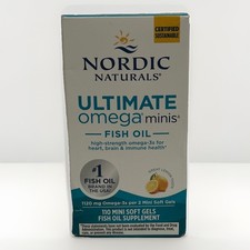 Nordic Naturals Ultimate Omega Fish Oil, 110 Mini Softgels, Lemon Flavor
