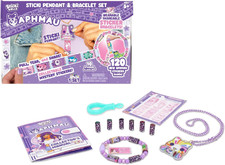 Sticki Rolls X Aphmau Toy Pendant & Bracelet Set – 120 Holographic Stickers, Wea