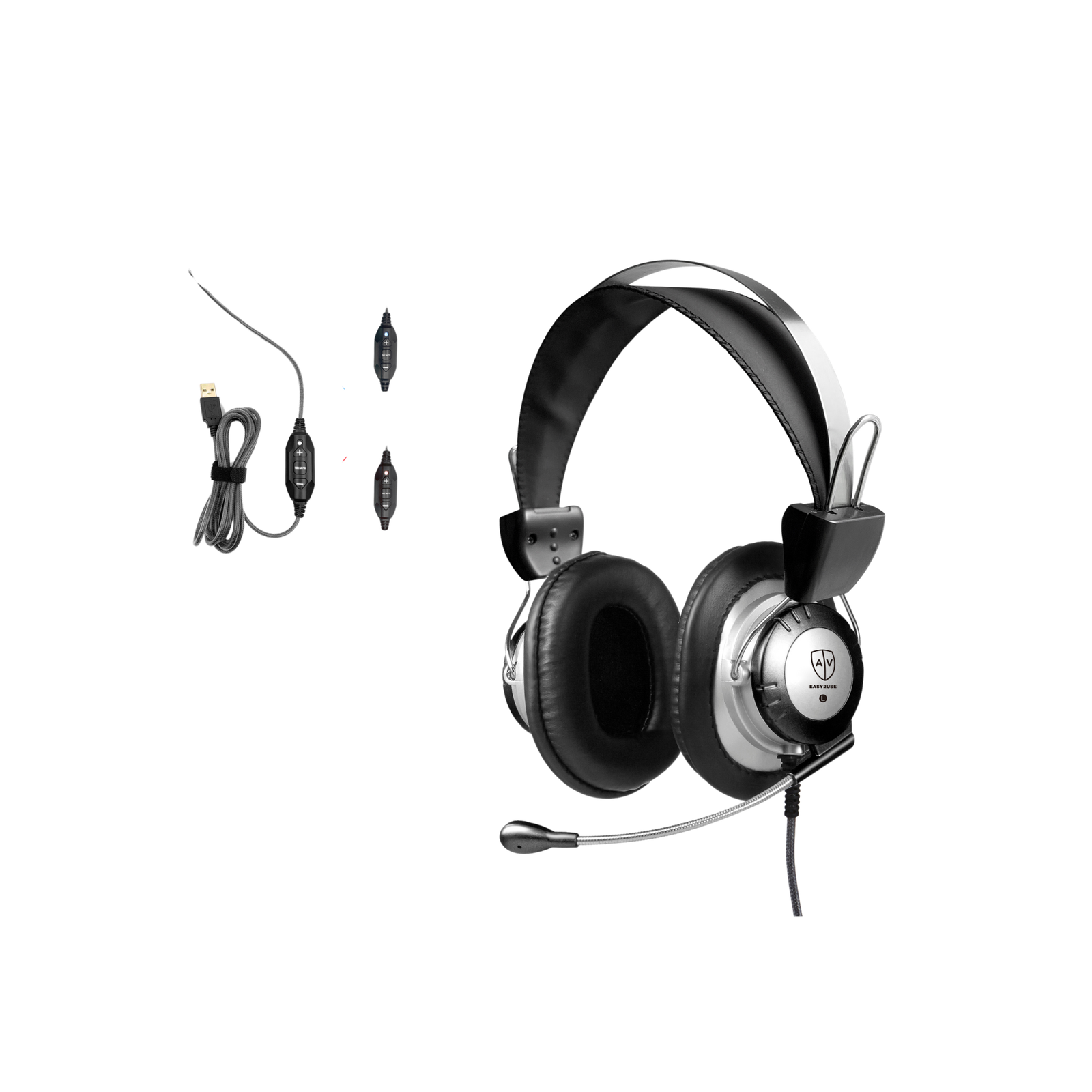 Quality Robust USB headphone with boom Mic