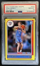 2021-22 Panini Hoops Josh Giddey RC Yellow Rookie #202 Thunder PSA 10 GEM MINT
