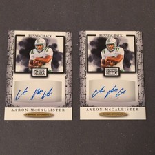 SAGE 2021 Premier Draft Aaron McCallister Rookie Autograph Lot (2), Charlotte