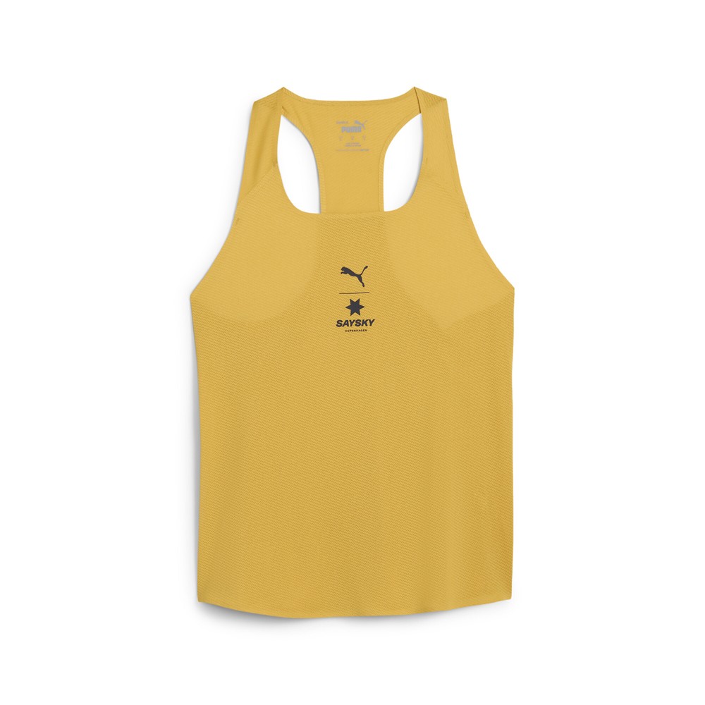 PUMA  X Saysky Crew Neck Athletic Tank Top Womens Yellow Casual  Athletic 526838