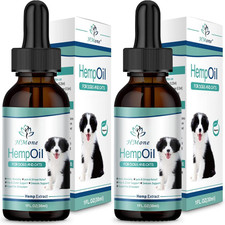 2 Pack Max Potency Hemp Oil for Dogs Cats - Help Anxiety Stress Pain Inflamm