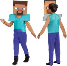 Disguise Minecraft Steve Fancy Dress Costume Size 4-6 Small