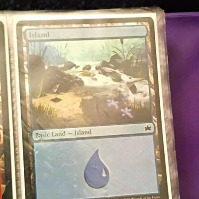 Wizards of the Coast MTG Unhinged Island Basic Land Full Art Blue EN