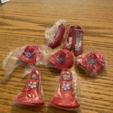 Ladies Red Hat Society Ornament Lot Of 8