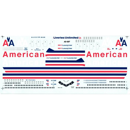 Liveries Unlimited American Airlines Decals DC-10 MD-11 A2-027