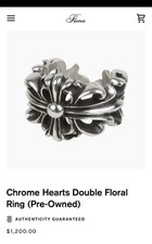 Chrome Hearts Double Floral Ring