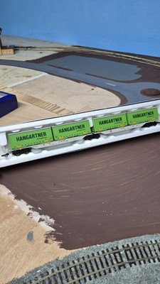Roco H0 66570 Doppel-Containertragwagen Hangartner AAE