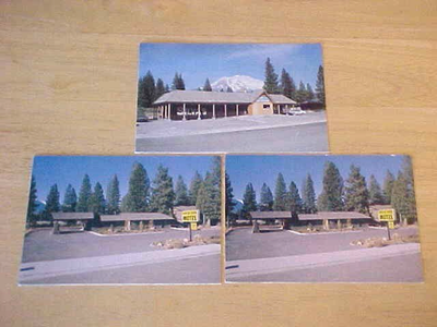 #ad #ad 3 Vintage Mt. Shasta Weed California Postcards SIS Q INN Silva#x27;s Restaurant $8.50