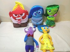 Lot of 5 Disney Pixar Inside Out Plush Anger Disgust Fear Sadness Joy 12" Toys
