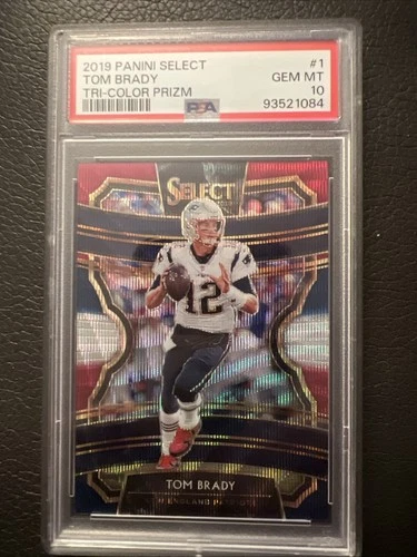 2019 Panini Select Concourse #1 Tom Brady Tri-Color Prizm /199 PSA 10 🔥🔥