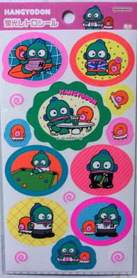 Sanrio Hangyodon Fluorescence Retro Pop Sticker Sheet Made in Japan 2026