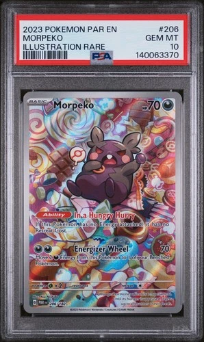 Morpeko 206/182 Illustration Rare Par En-paradox Rift Pokemon PSA 10