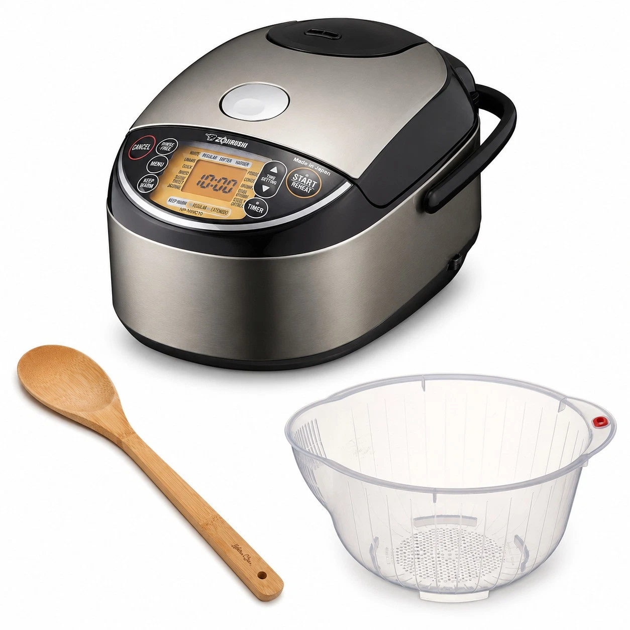 Zojirushi NP-NWC10XB Pressure Induction Heating Rice Cooker w Accessory Bundle