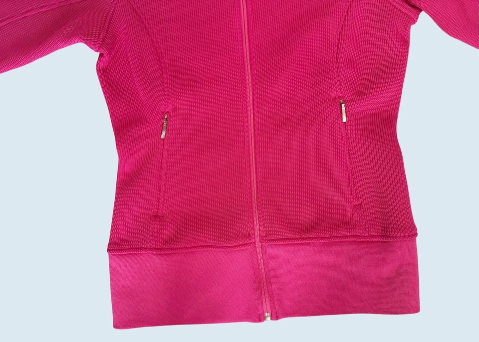 SPYDER ярко розовый флис с подкладкой молнии толстовка с капюшоном свитер толстовка Sz M - Изображение 4 из 4