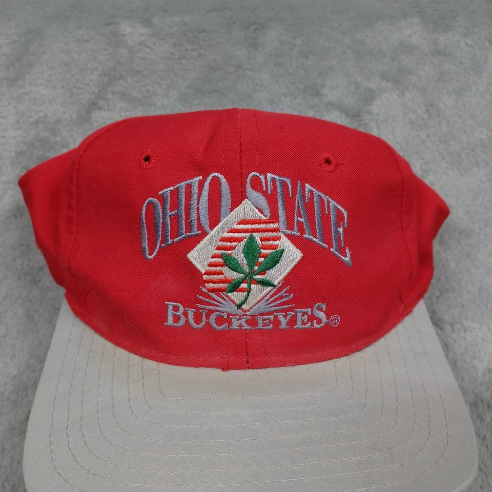 Chapéu Masculino Vintage Ohio State Buckeyes OSFA Snapback Signature Vermelho - Imagem 2 de 4