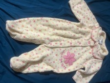 Vintage Carter's Terry Floral Footed Sleeper Size 0-3 Months