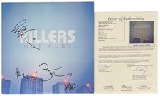 The Killers x4 Brandon Flowers Ronnie Dave & Mark Signed Hot Fuss Record JSA LOA