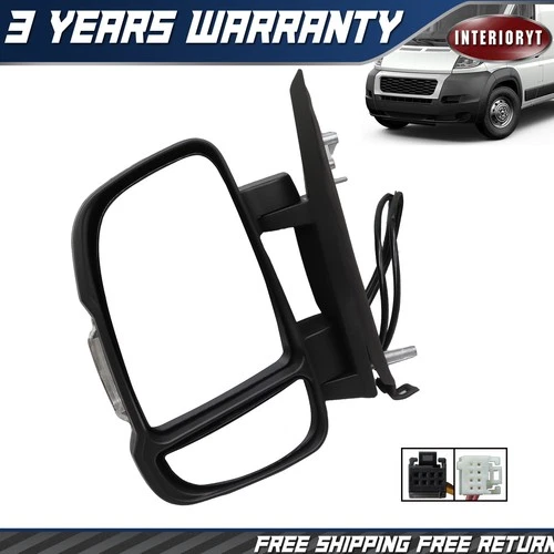 Mirror LH Manual Adjust w/ Signal Light For 2014-21 Ram ProMaster 1500 2500 3500
