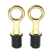 2 Pcs Boat Plug Snap Handle Boat Drain Plug Rubber Plugs with Brass/Stainless...