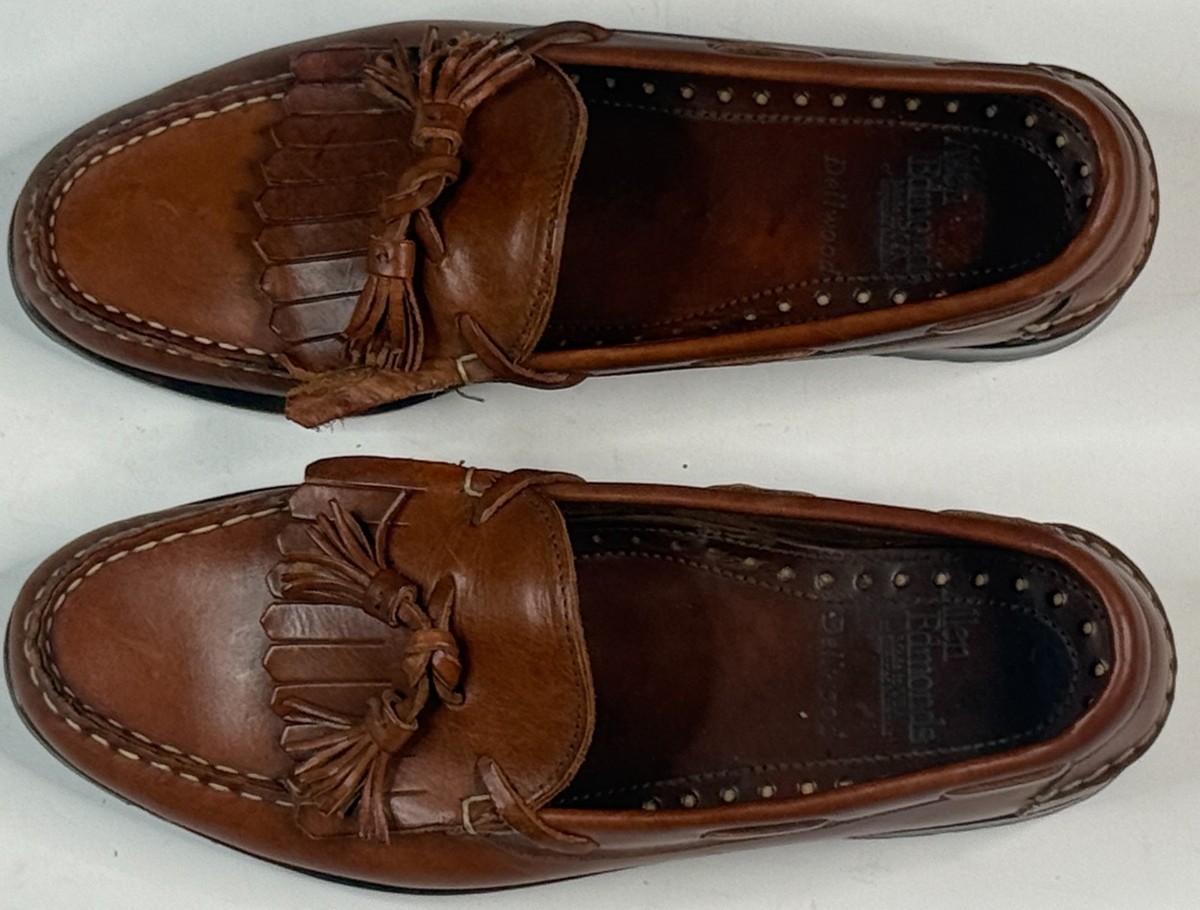 Allen Edmonds Dellwood Men\'s Brown Tasseled Slip On‎ Dress Shoes Size 8.5 D Allen Edmonds Dellwood Men Brown Leather Tassle Loafer Shoe  main image 2