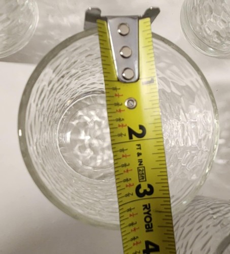 Libbey Textured 8-16oz & 4-10oz Clear Glass Tumblers Pebbled Crackle Set Of 12 - Picture 5 of 8