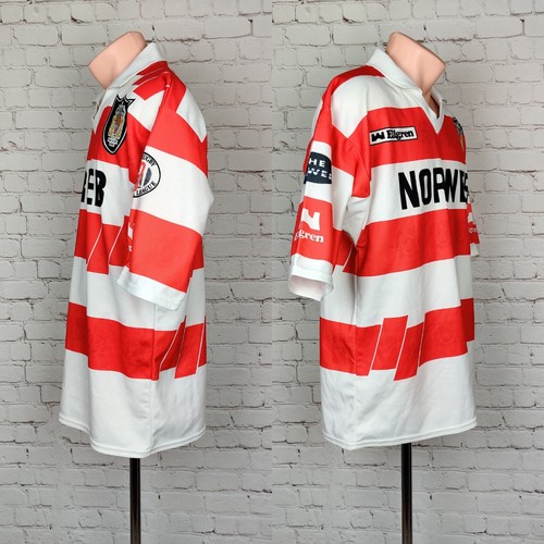 Shirt Rugby League Jersey Wigan Warriors Home 1992 Norweb Ellgren Men's Vintage eBay
