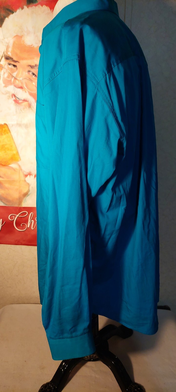 Cinch Solid Teal Long Sleeve Button Down Shirt Si… - image 4