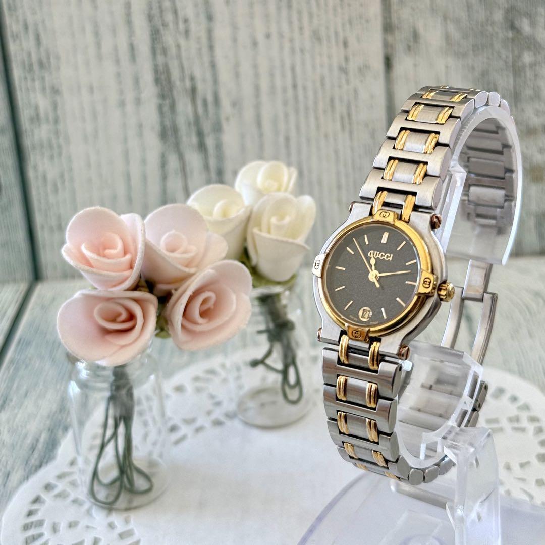 GUCCI Quartz Watch 9000L Women's 0.91in Black Authentic Used F0110879