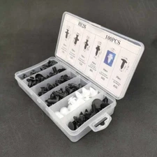 100pcs 8mm Bumper Clips Auto Car Hole Plastic Rivets Fastener Fender Push Pin