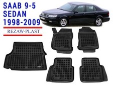 Rezaw-plast Rubber Floor Mats For Saab 9-5 1998-2009 Sedan Floor Cargo Set