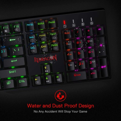 K582 SURARA RGB LED Backlit Mechanical Gaming Keyboard with 104 Keys-Linear a... - Picture 6 of 8