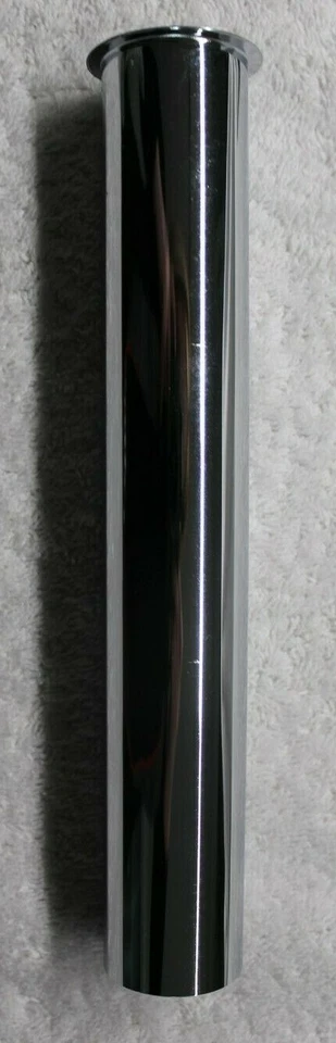 4 x Tauchrohr 200 x 32 mm Waschtisch-Geruchverschluss Chromrohr mit Bördelrand - Bild 2 von 4