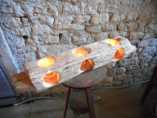 Windlicht Unikat aus altem Holzbalken Deko Skulptur Altholz Alt 85 cm N9/7