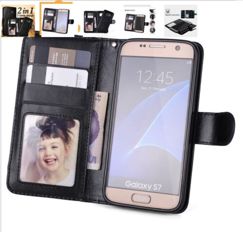 Samsung Galaxy Note 9 leather wallet case with detachable magnetic phone holder - Picture 10 of 12