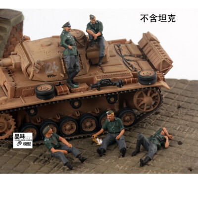 Homemade 1/72 German troops at rest 5-person Group Finished Colored Model