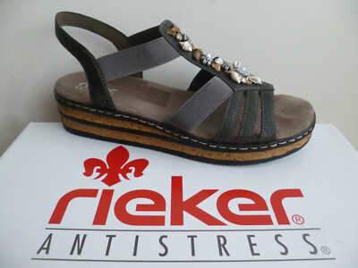 Rieker Women's Sandals Shoes Grey 62949