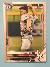 2021 Bowman Chrome Prospect Hyun-il Choi #BCP-130 Los Angeles Dodgers 1st Bowman